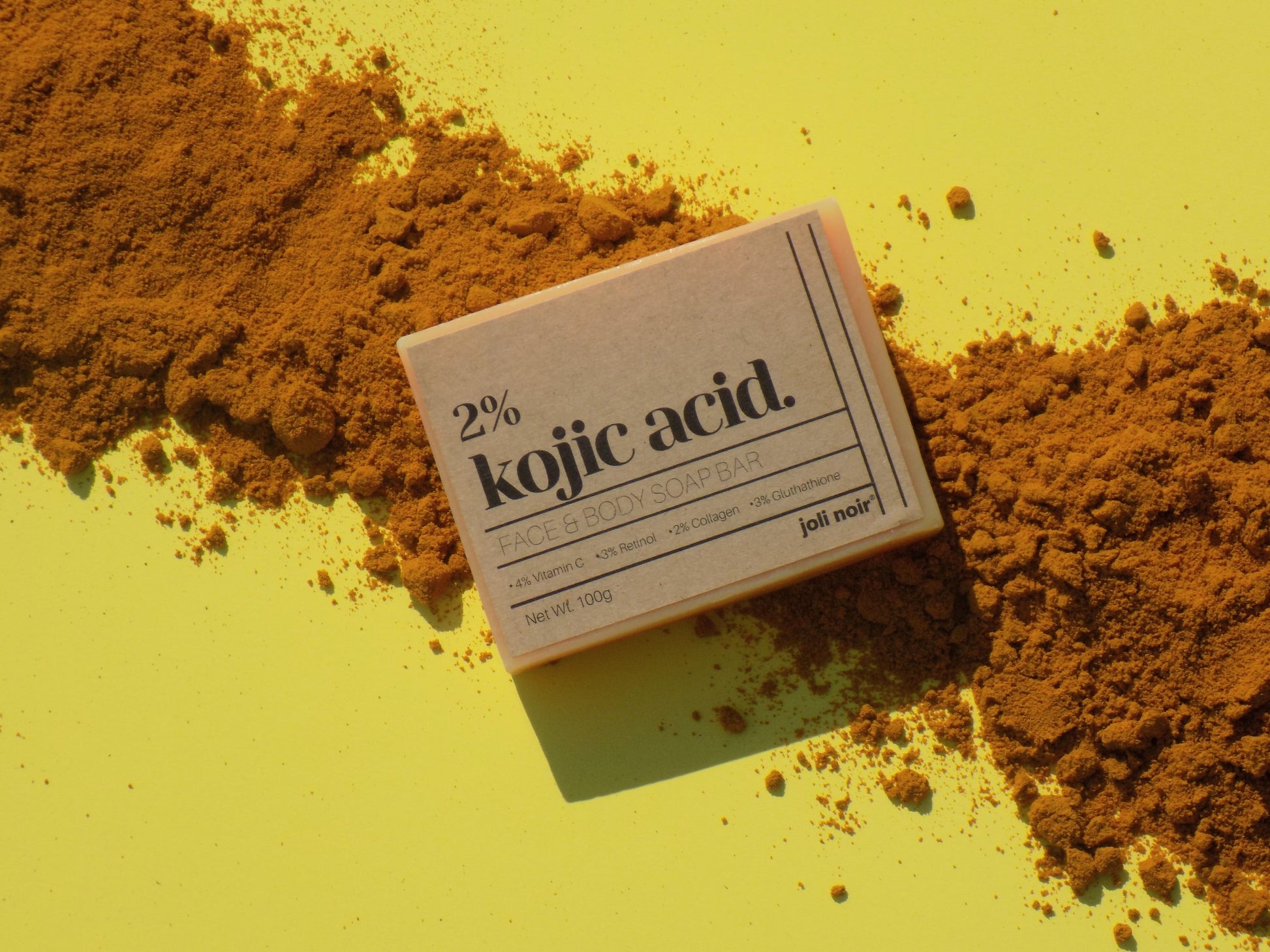 2% Kojic Acid & Turmeric Soap - Joli Noir Cosmetics